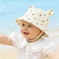 thumbnail image 5 of CAUYDY 18 Months Toddler Sun Hat 9-12 Months Baby Infant Girls Summer Cute Wide Brim Bucket Hats 2T 3T 4T Kids Boys Girls Adjustable Sun Protection Beach Hat (Sizes 3-12 Months,Light Yellow), 5 of 6