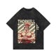 thumbnail image 1 of Camiseta con estampado de anime Vinland Saga, manga corta, corte holgado, cuello redondo, estilo vintage, para verano, con lavado exclusivo, 1 of 4