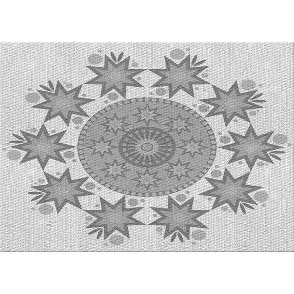 Ahgly Company Indoor Rectangle Patterned Gunmetal Gray Area Rugs, 8' x 10'