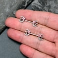 thumbnail image 3 of Body Candy 14G Womens Nipplerings Piercing 316L Stainless Steel 2Pc Rabbit on Moon Pink Mens Nipple Ring Set 9/16", 3 of 7