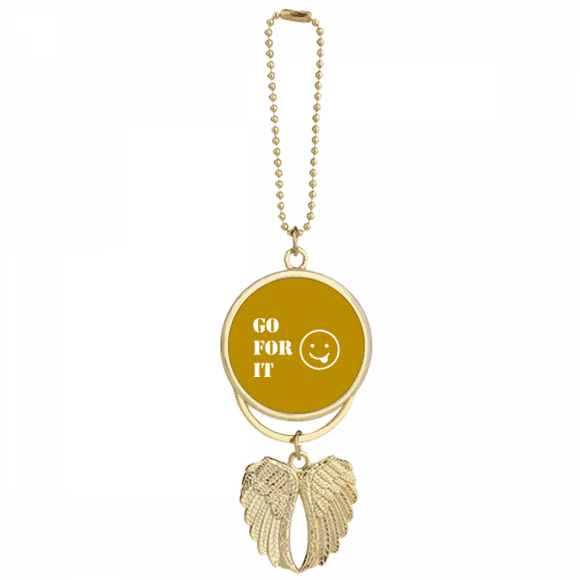 Effort Expression Struggle Meaning Car Keychain Angel Wing Pendant