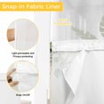 thumbnail image 4 of No Hook Shower Curtain with Snap in Liner, Farmhouse Cow Spring Flower Waterproof Fabric Bathroom Curtain Mesh Top Window, Rustic Eucalyptus Leaf Retro Linen Shower Curtains 36x72in, 4 of 9