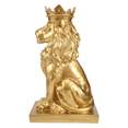 thumbnail image 4 of Estatua abstracta de león con corona para el hogar, la oficina, el bar, la fe masculina, escultura de resina, artesanías, adornos de arte animal, decoración, oro, 4 of 4