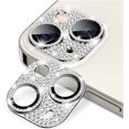 thumbnail image 3 of Funda protectora de lente de cámara con purpurina y diamante para iPhone 15 14 Plus 13 Pro Max 12 Mini 11, accesorio de protección para teléfono para mujer, 3 of 5