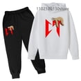 thumbnail image 4 of Sudadera con capucha y pantalones para niños de 3 a 13 años, moda de ocio para primavera y otoño, 2 piezas, 4 of 5