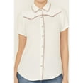 thumbnail image 3 of Idyllwind Women's Featherlight Short Sleeve Snap Stretch Western Shirt - IWSU25W54-IV X-  US, 3 of 4