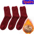 thumbnail image 1 of Calcetines gruesos de lana de Coral para hombre y mujer, felpa suave y transpirable para dormir en el hogar, toalla de piso interior, cálido, invierno, 3 pares, 1 of 5