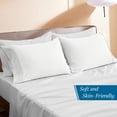 thumbnail image 2 of 600 Thread Count Egyptian Cotton 2-Piece Pillowcase Set with Envelope Closure, Euro Size (Non-Standard) (26" x 26") White Stripe, 2 of 4