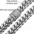 thumbnail image 2 of Men Women Silver Cuban Link Chain Necklace or Bracelet Stainless Steel Jewelry, 2 of 7