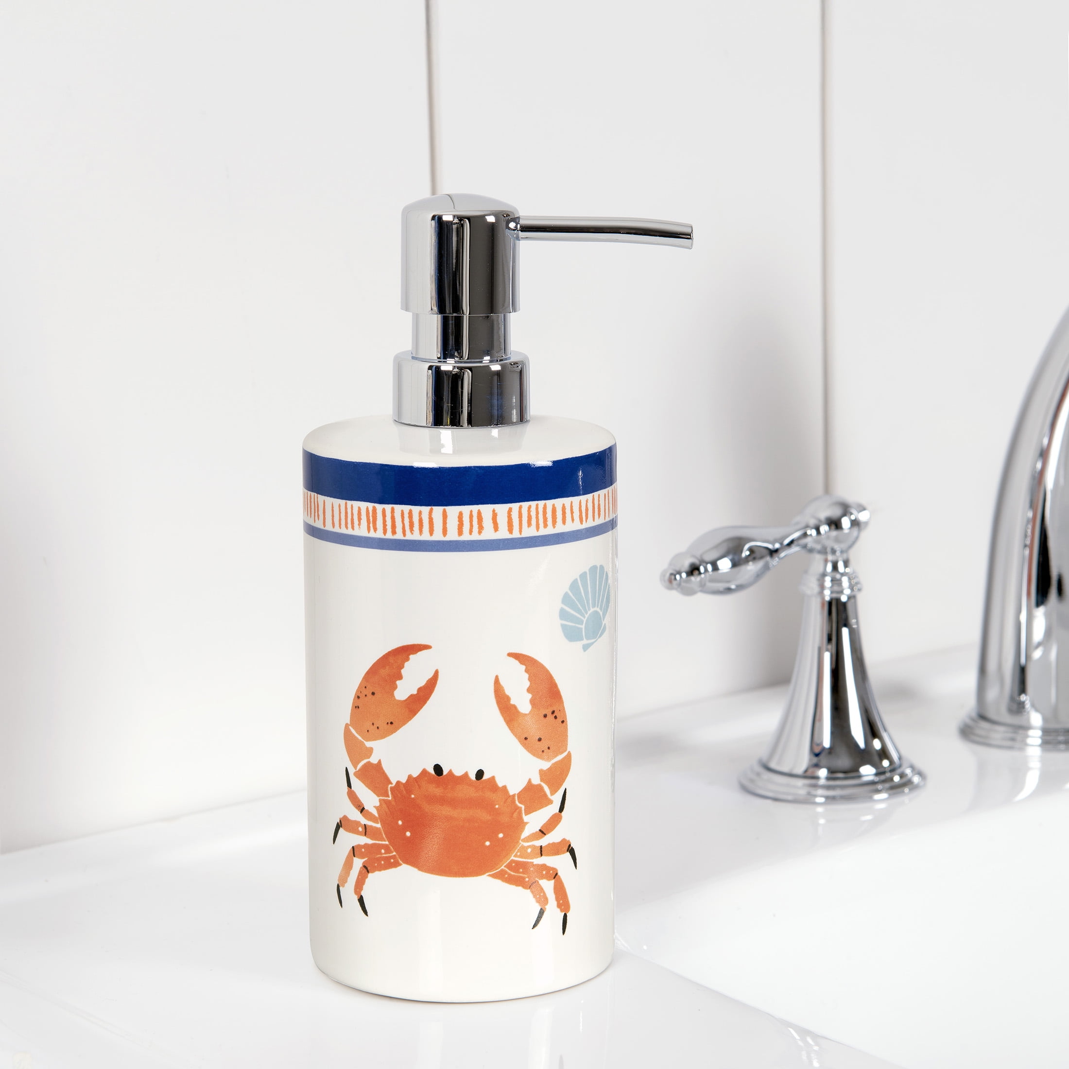 Mainstays Crab 2-piece Ceramic Bath Accessory Set, Includes Soap