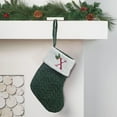 thumbnail image 4 of CuiLiyq Christmas Stockings with Initials, Green Knitted Xmas Stocking, Christmas Party Fireplace Family Hanging Stocking Decorations (7.8 Inch, Letter-X), 4 of 5