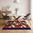 thumbnail image 3 of ODIKA 5'x7' Brown Modern Abstract Geometric Washable Area Rug Contemporary Mid Century Artistic Motifs With Curved Non-Slip, Chair-Friendly for Dining Room, Under Table, Home Office, 3 of 7
