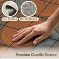 thumbnail image 6 of ODIKA 6'x9' Washable Area Rug Non-Slip, Chair-Friendly, Mosaic Annual Ring Concentric Rings Earthy Farmhouse Stump Grain Refined for Dining Room, Under Table, Office Décor, 6 of 7