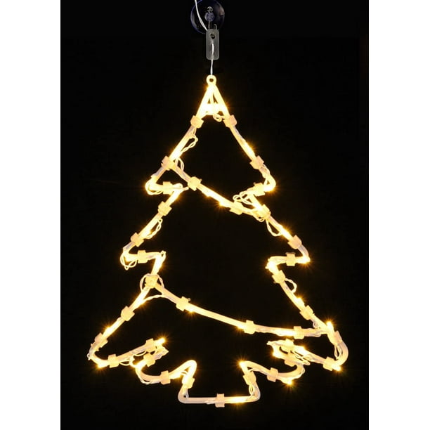 Lighted LED Christmas Window Silhouette Decoration