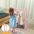 thumbnail image 4 of Zimtown Large Dress up Storage w/ Mirror & Bookshelves, Kids Costume Organizer Portable Storage Closet w/ Hanging Clothing Rack Rod & 4 Drawers, Open Storage Space for Children Bedroom Party Nursery,, 4 of 15