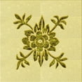 thumbnail image 1 of Ahgly Company Indoor Square Patterned Sun Yellow Area Rugs, 4' Square, 1 of 1