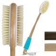 thumbnail image 1 of Vive Cepillo para espalda de ducha – Exfoliante corporal para hombres y mujeres – Cepillo de baño de mango largo para ducharse cepillado seco y húmedo – Limpiador exfoliante para personas mayores – Ce, 1 of 5