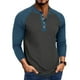 thumbnail image 1 of pstuiky manga larga de hombre, Camisa informal de manga larga raglán con botones y parches lisos para hombre Tops casuales para hombres xxl, 1 of 4