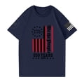 thumbnail image 4 of Hogleaql 250th Anniversary Tops, Men's Crew Neck American Flag Short Sleeve T-Shirts Patriotic Trendy Independence Day Themed Loose Tshirt Navy 3XL, 4 of 6