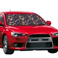 thumbnail image 2 of Fuzoiu Flower Print Car Windshield Sun Shade,Block Uv Rays Sunshade,Foldable Front Window Sun Visor Protector for Car,SUV,Truck-Keep Vehicle Cool-Flower, 2 of 8