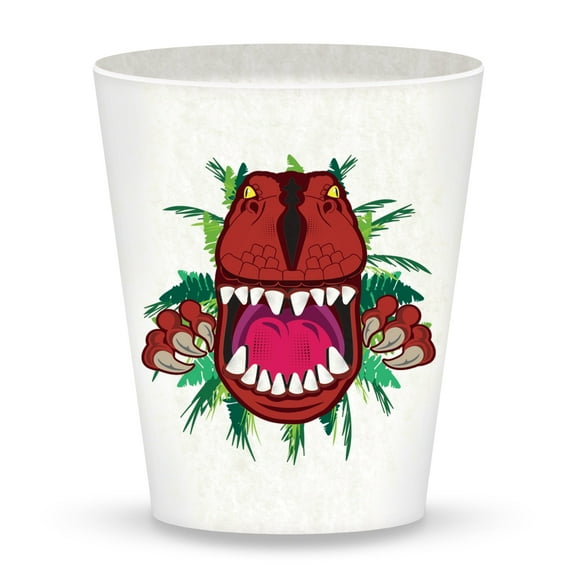 Ecoware Beaker - T-Rex by Deluxebase. Eco-Friendly Bamboo Tumbler Cup for Kids’ Dinnerware