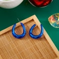 thumbnail image 5 of Resin Huggie Statement Earrings, Colorful Dome Huggie Hoop Earrings for Women  Colourful Geometry, 5 of 5