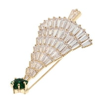 TABLZONE Golden Christmas Tree Brooch Holiday Xmas Alloy Pin Festive Decoration Accessory