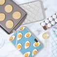 thumbnail image 5 of Pot Holders Set of 2 Heat Resistant 338℉ Kitchen Oven Gloves Potholder Cooking Baking Microwave Mitts Egg on Blue Background, 5 of 7