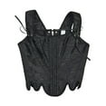 thumbnail image 2 of Aboser Women Bustier Corset Court Vintage Lace Up Body Shaper Adjustable Strap Fishboned Vest Tops Renaissance Gothic Waist Cincher, 2 of 7