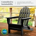 thumbnail image 3 of DuroGreen Adirondack Chair Made With All-Weather Tangent lumber, Oversized, High End Classic Patio Furniture for Porch, Lawn, Deck, or Fire Pit, No Maintenance, USA Made, Black, 3 of 6