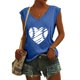 thumbnail image 2 of Camisetas sin mangas con cuello en V de verano para mujer, camisetas de manga corta con estampado de amor Retro OAVQHLG3B Store  lin121212, 2 of 5