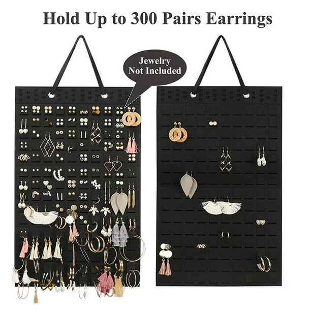 Hanging Bag Earrings Earring Holder Material Hanging Bag Felt Hanger Jewelry Necklace Pouch for Women Girls Packaging Design Hooks Jewelries Creamy