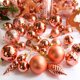 thumbnail image 3 of Paquete de 30 bolas de árbol de Navidad, colgantes navideños, 1.2 / 1.6 / 2.3 pulgadas, manualidades, chimenea de plástico, bricolaje, ventana, puerta, suministros, oro rosa sidaley HA009414-02B, 3 of 6