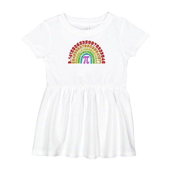 Inktastic Rainbow Pi for Pi Day Girls Baby Dress