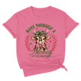 thumbnail image 3 of JAKANYQ T-Shirts pour Femmes Été Décontracté Imprimé Lettres Manches Courtes Col Rond T-shirt Mignon, 3 of 3
