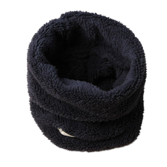 Povozer Children Winter Warm Scarf Boys Girls Kids Baby Knitted Collar Neck Scarves(Navy,A)