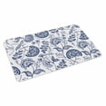 thumbnail image 4 of Boho Blue Floral Door Mat Indoor Outdoor, Vintage Farmhouse Paisley Plant Leaf Non Slip Welcome Mat with Rubber Backing, Absorbent Fabric Front Door Mats Entryway Rug for Home Patio Entrance 16"x24", 4 of 9