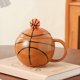 thumbnail image 2 of de Café de Baloncesto con Tapa y Cuchara, Juego de Regalo de Cerámica Deportiva para el Día del Padre., 2 of 6