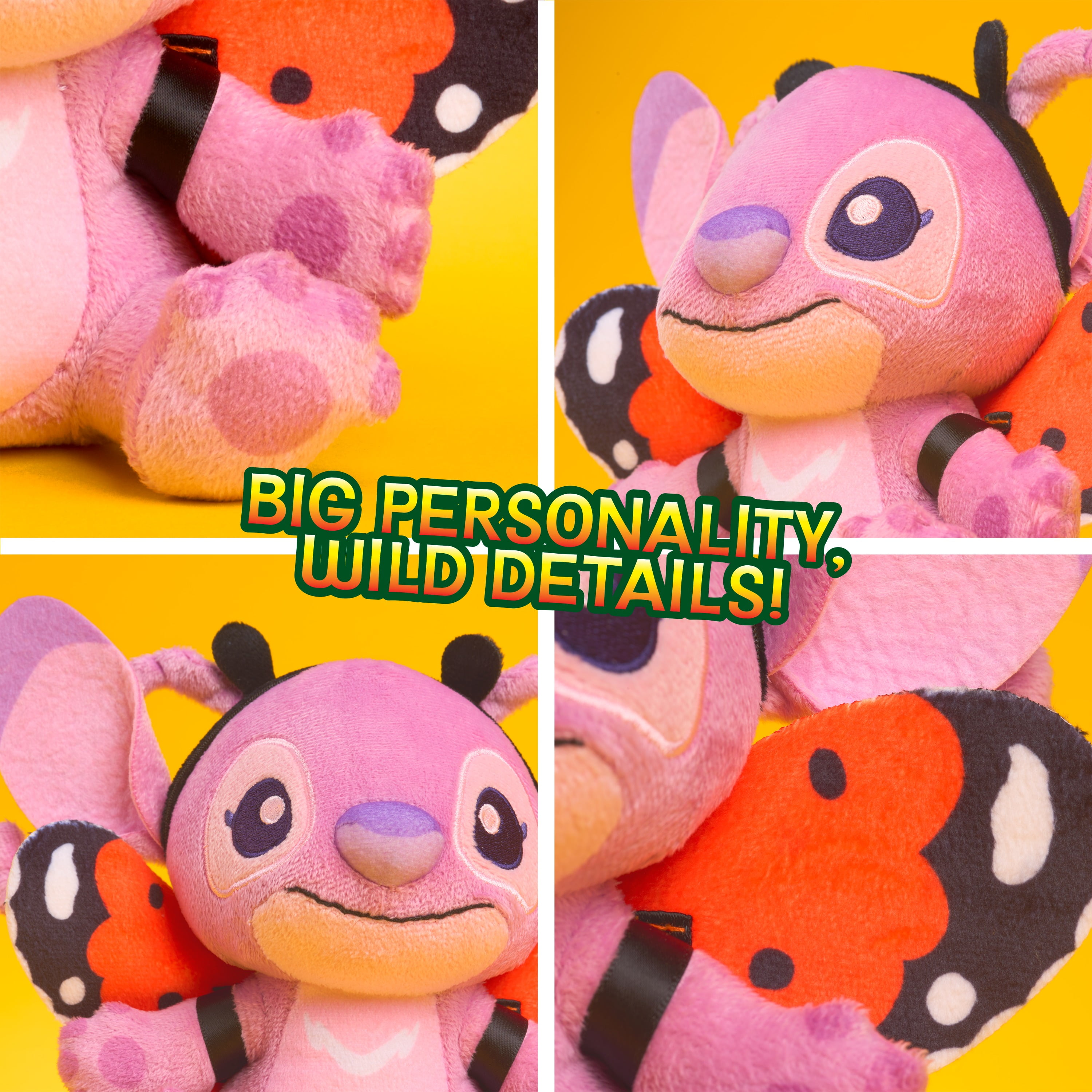 Disney Stitch Goes Wild Small Plush - Angel Butterfly, Cute & Fluffy, For Kids, Fans & Collectors