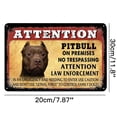 thumbnail image 3 of Augper Clearance Warning Beware Of Dog Metal Sign No Trespassing Dog On Premises Stop Keep Gate Shut Do Not Enter Without Permission Or Owner Present, Suitable, 3 of 9
