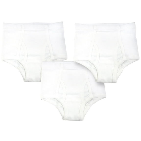 Boys Underwear 3 Pack White 2-3 Years Briefs Cotton Elastic Waistband Smooth Leg Bands