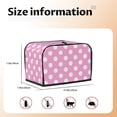 thumbnail image 5 of Goofa Pink And White Polka Dot Print Toaster Cover 2 Slice, Two Slice Bread Machine Cover Quilted Toaster Covers Bread Maker Cover Kitchen Appliance Cover, 5 of 7