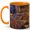 Orange, variant on Cozy Moon Bedroom 11oz Ceramic Mug, Reading Room Night Art