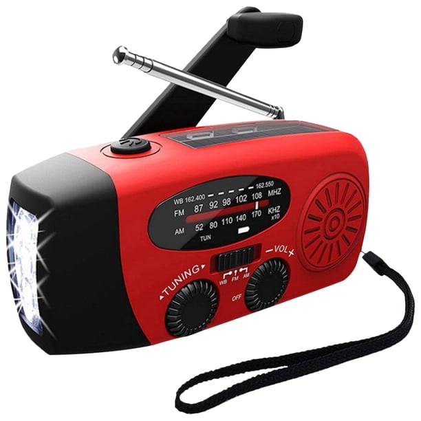 Cargador del banco del poder 2000mAh con la radio meteorológica portátil de la linterna LED AM/FM/NOAA