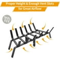 thumbnail image 4 of Grille de Foyer Porte-Bûches de Foyer Solide Robuste en Fonte Support de Combustion de Bûches de Bois Grilles de Feu pour l'Intérieur Accessoires de Foyer, 4 of 6