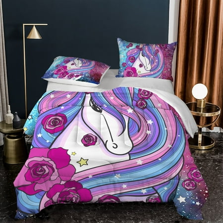 

3d Digital Printing Thickened Feather Silk Cotton Unicorn
