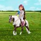 thumbnail image 2 of Caballo de juguete Lori Pinto blanco y marrón de 15 cm con accesorios para más de 3 años, 2 of 5