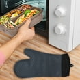 thumbnail image 5 of HengDidi High Temperature Resistant Silicone Oven Mitts for Baking, Cooking, Microwave, Soft Comfortable Heat Insulation Gloves, Easy to Clean Kitchen Safety Tool, 5 of 7