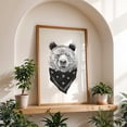 thumbnail image 5 of Wild Bear - Illustration Animal Black and White Wildlife Line Art Humor Unframed Wall Art Print 20 x 28 inches, 5 of 60
