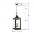 thumbnail image 2 of SIM-805-MK-TG Crystorama Lighting Simpson - 3 Light Outdoor Pendant-25 Inch Tall and 10 Inch Wide, 2 of 8